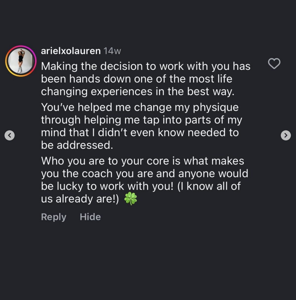 Client message